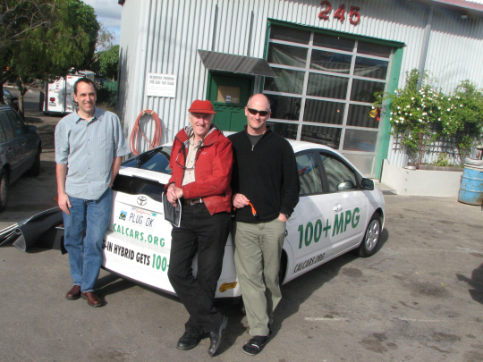 Jeff Goodell, Stewart Brand and Alexander Rose in Marin, March 2007